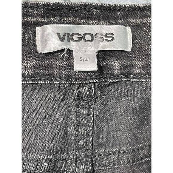 Vigoss Cooper Straight Jeans Size 5 / 27 Croped Black Pants - Picture 8 of 9